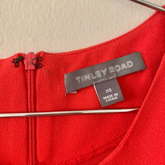 | ophelia red & burgundy color block dress | - Picture 14 of 15